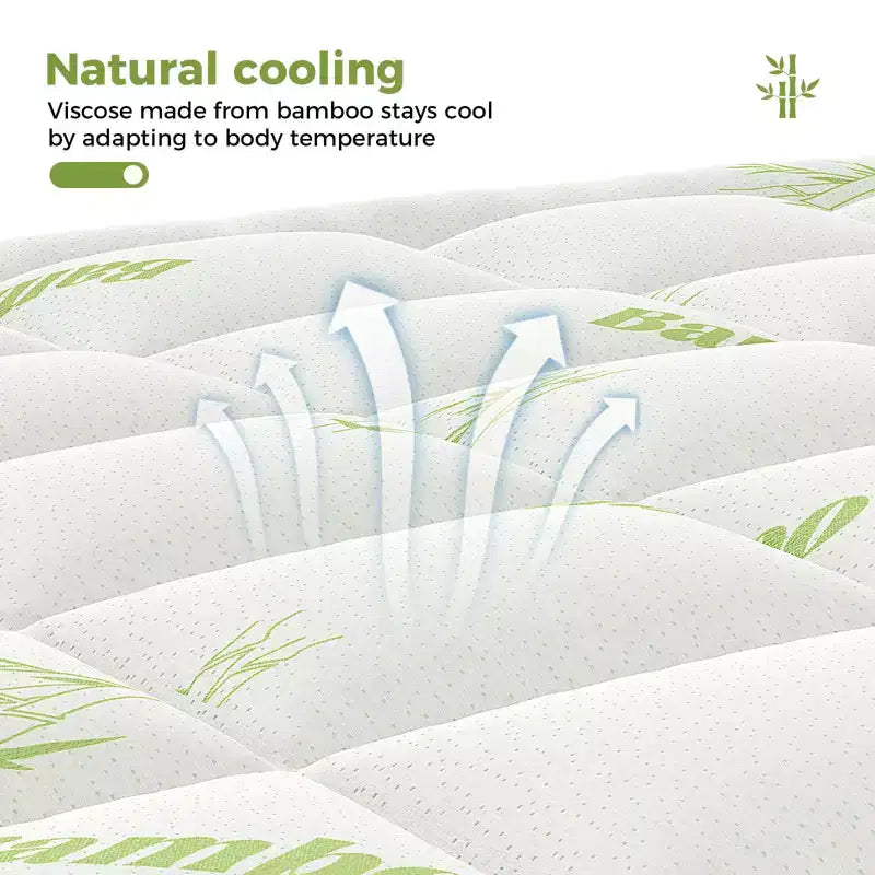 Okak Moderno Coprimaterasso Ispessito con Imbottitura in Fibra di Bambù, Topper per Materasso Effetto Nuvola per Materassi Spessi 20-40 cm
