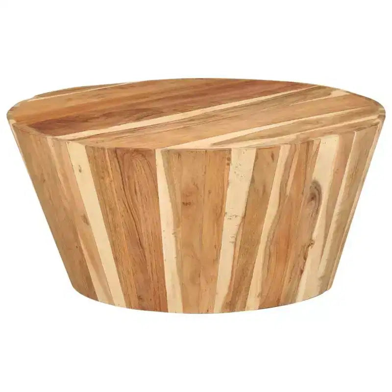 vidaXL Coffee Table Round End Table Living Room Accent Sofa Table Solid Wood -  25.6 x 12.2 solid acacia wood