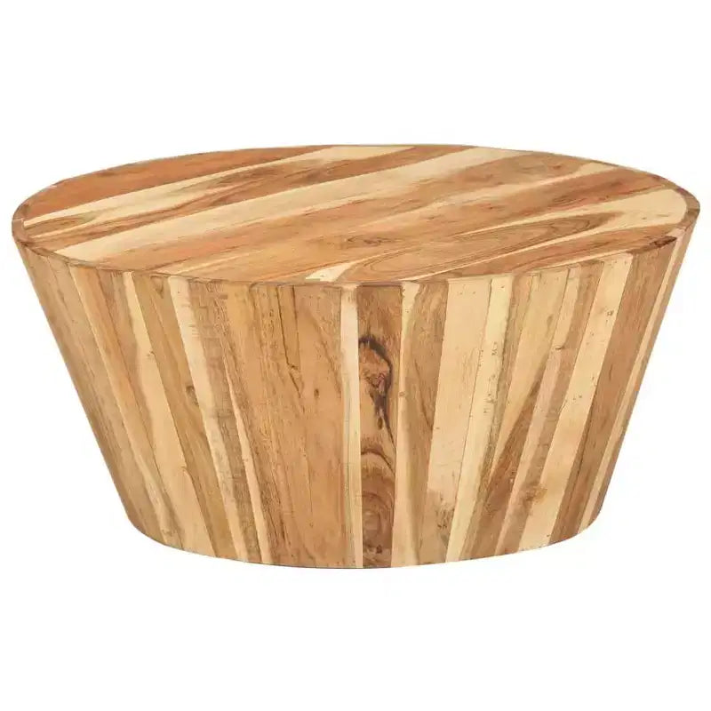vidaXL Tavolino da caffè Tavolino rotondo Tavolino da salotto Tavolo da divano in legno massello - 25,6 x 12,2 in legno massello di acacia