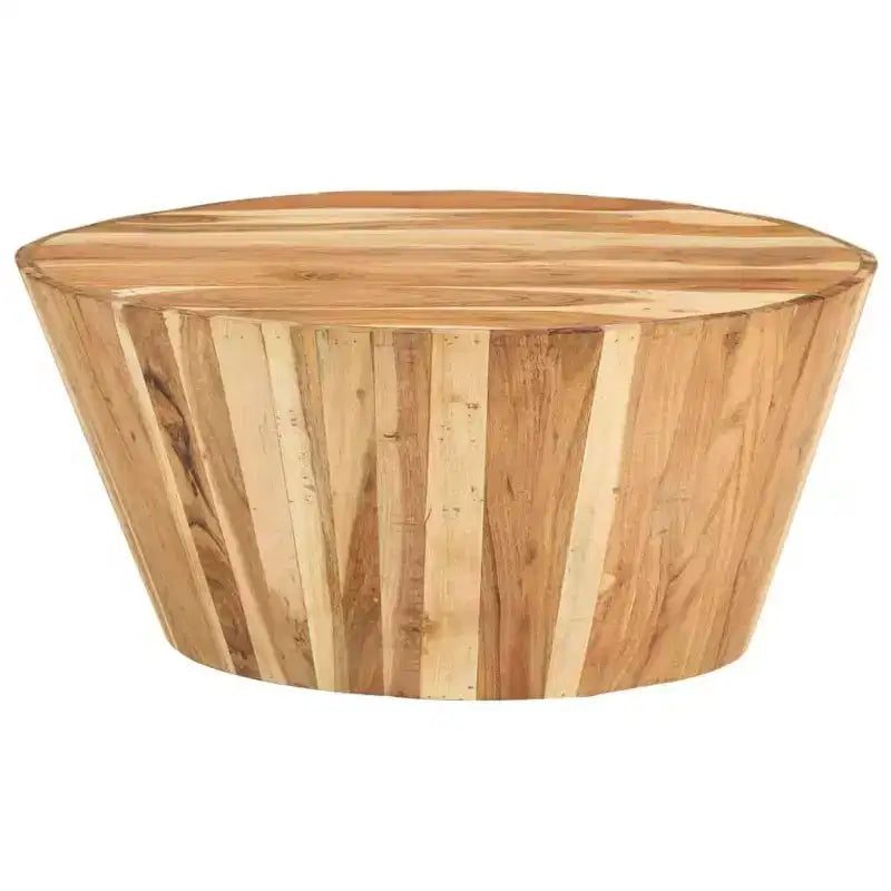 vidaXL Tavolino da caffè Tavolino rotondo Tavolino da salotto Tavolo da divano in legno massello - 25,6 x 12,2 in legno massello di acacia
