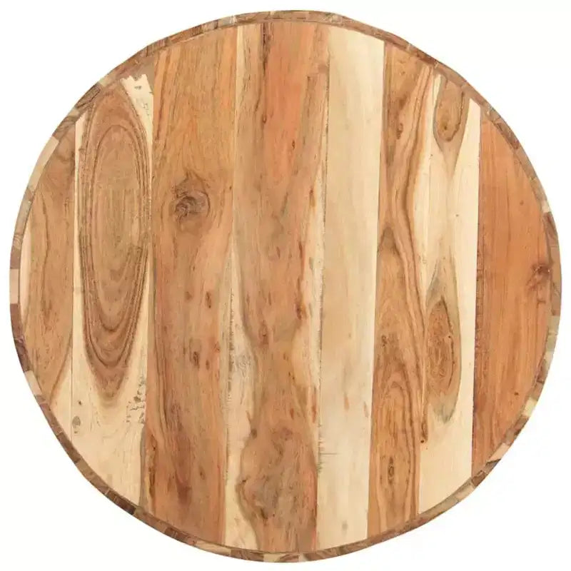 vidaXL Tavolino da caffè Tavolino rotondo Tavolino da salotto Tavolo da divano in legno massello - 25,6 x 12,2 in legno massello di acacia
