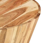 vidaXL Tavolino da caffè Tavolino rotondo Tavolino da salotto Tavolo da divano in legno massello - 25,6 x 12,2 in legno massello di acacia