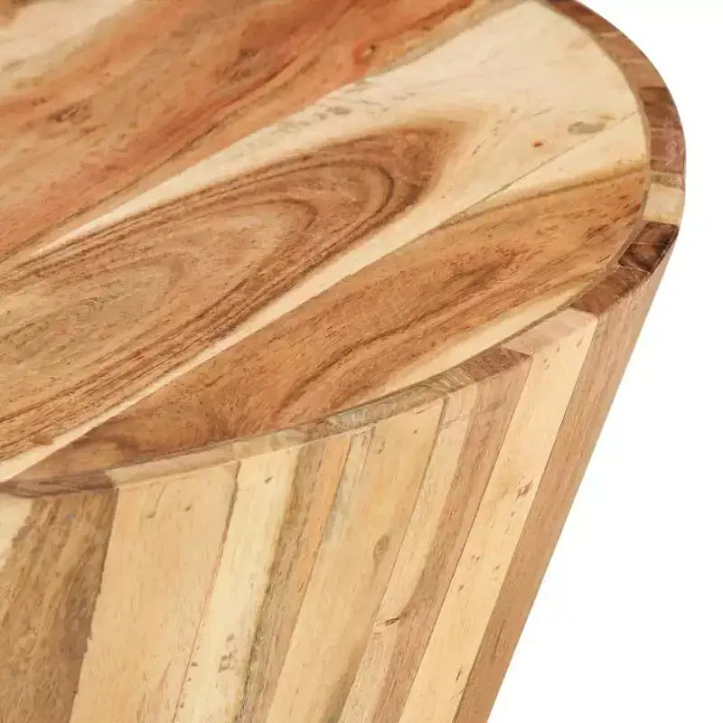 vidaXL Tavolino da caffè Tavolino rotondo Tavolino da salotto Tavolo da divano in legno massello - 25,6 x 12,2 in legno massello di acacia