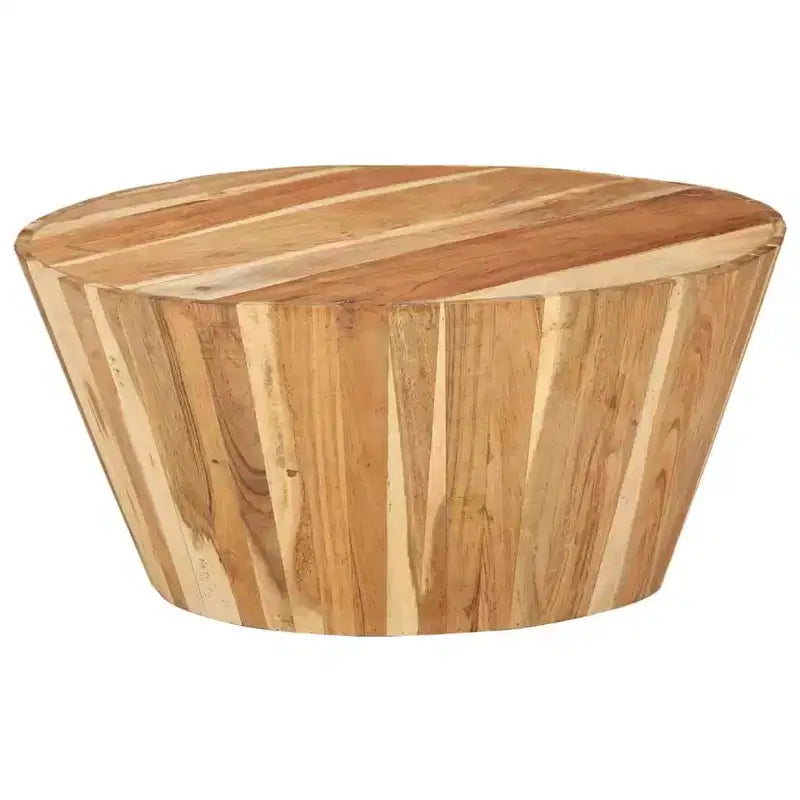 vidaXL Tavolino da caffè Tavolino rotondo Tavolino da salotto Tavolo da divano in legno massello - 25,6 x 12,2 in legno massello di acacia