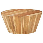 vidaXL Tavolino da caffè Tavolino rotondo Tavolino da salotto Tavolo da divano in legno massello - 25,6 x 12,2 in legno massello di acacia