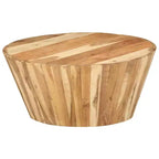 vidaXL Tavolino da caffè Tavolino rotondo Tavolino da salotto Tavolo da divano in legno massello - 25,6 x 12,2 in legno massello di acacia