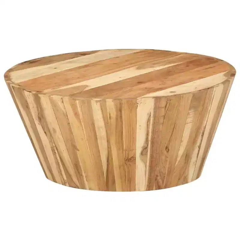 vidaXL Tavolino da caffè Tavolino rotondo Tavolino da salotto Tavolo da divano in legno massello - 25,6 x 12,2 in legno massello di acacia