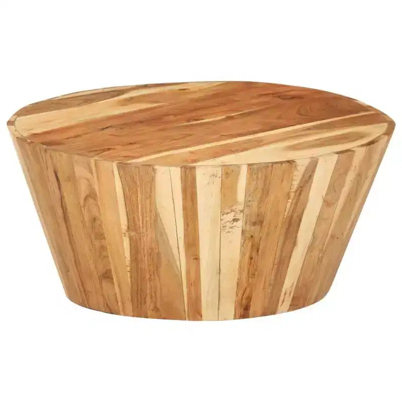 vidaXL Tavolino da caffè Tavolino rotondo Tavolino da salotto Tavolo da divano in legno massello - 25,6 x 12,2 in legno massello di acacia