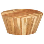 vidaXL Tavolino da caffè Tavolino rotondo Tavolino da salotto Tavolo da divano in legno massello - 25,6 x 12,2 in legno massello di acacia