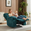 Manual Recliner Chair,Ergonomic Overstuffed Breathable Fabric Reclining Chair with Side Pockets, Steel Frame Lazy Single Sofa