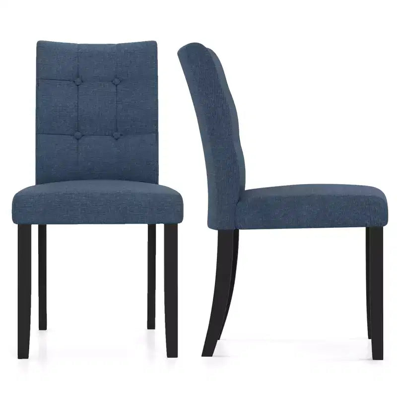 Costway 2PCS Tufted Dining Chairs Upholstered Kitchen Armless Side Chairs w/Padded Seat