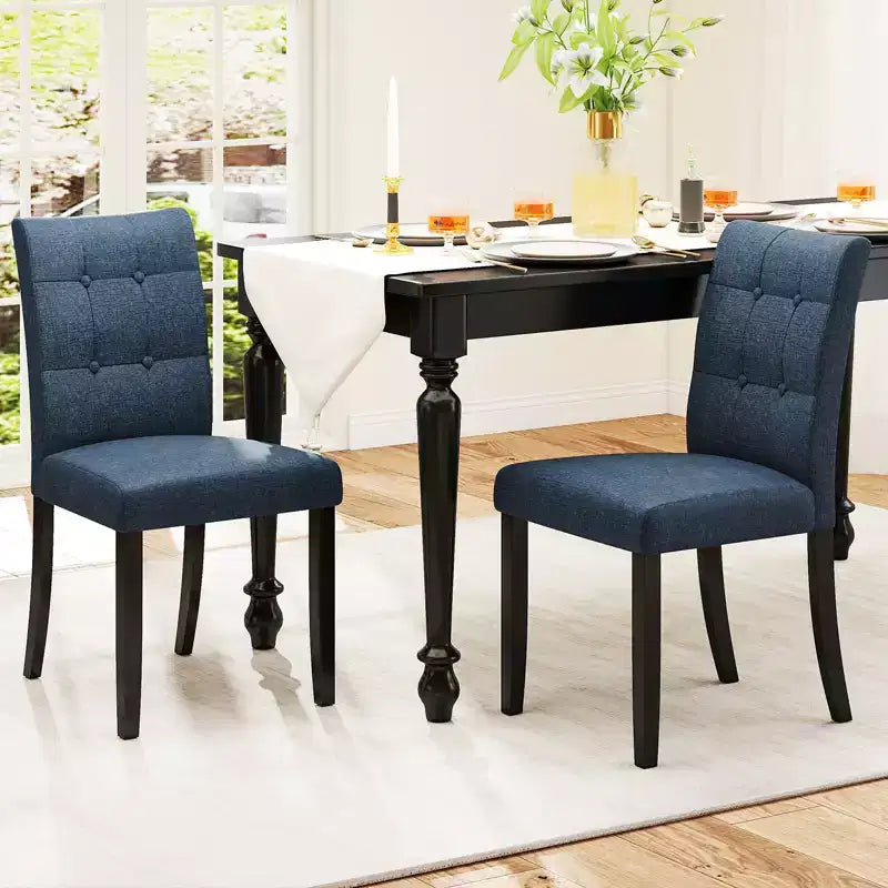 Costway 2 SEDIE DA PRANZO trapuntate senza braccioli imbottite con sedile imbottito