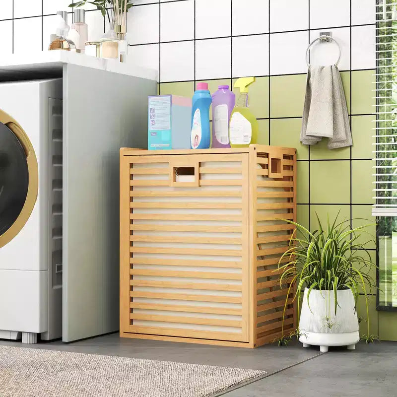 Costway Large Tilt-out Laundry Hamper w/ Wide Top & Tilt-out Basket Side Handles
