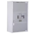 12 x 20 Lockable Medicine Cabinet, 3 Tier Stainless Steel Medical Wall Box with 2 Keys and Shelves for Bathroom
