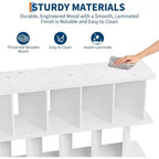 Organizzatore a 8 cubi, Libreria in noce con 10 pannelli posteriori rimovibili, Scaffale aperto per soggiorno, camera da letto, facile da montare