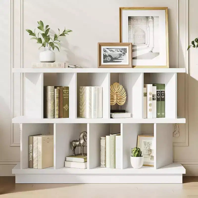 Organizzatore a 8 cubi, Libreria in noce con 10 pannelli posteriori rimovibili, Scaffale aperto per soggiorno, camera da letto, facile da montare