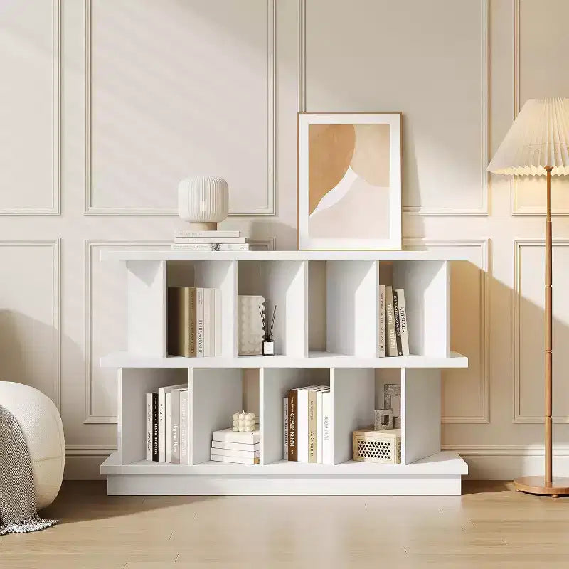 Organizzatore a 8 cubi, Libreria in noce con 10 pannelli posteriori rimovibili, Scaffale aperto per soggiorno, camera da letto, facile da montare