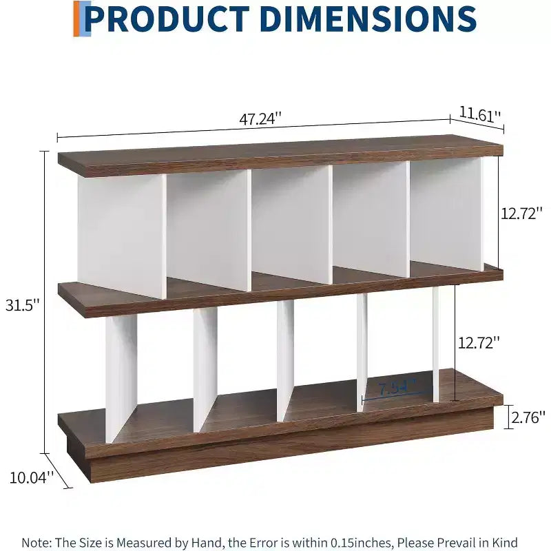 Organizzatore a 8 cubi, Libreria in noce con 10 pannelli posteriori rimovibili, Scaffale aperto per soggiorno, camera da letto, facile da montare