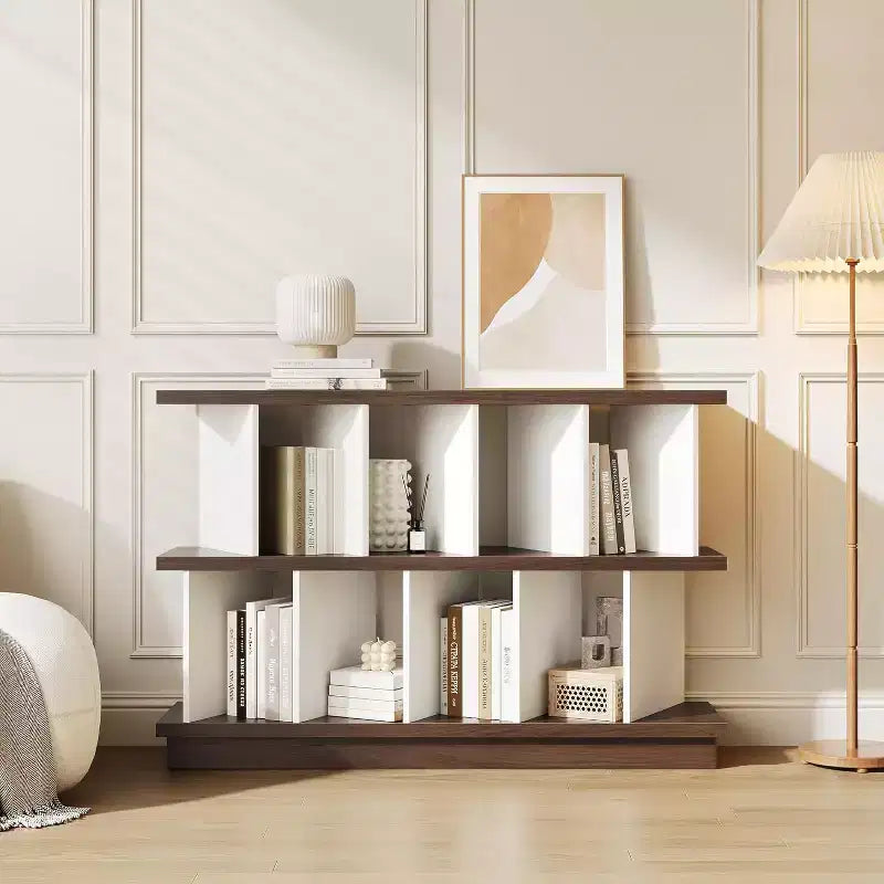 Organizzatore a 8 cubi, Libreria in noce con 10 pannelli posteriori rimovibili, Scaffale aperto per soggiorno, camera da letto, facile da montare