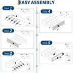 Organizzatore a 8 cubi, Libreria in noce con 10 pannelli posteriori rimovibili, Scaffale aperto per soggiorno, camera da letto, facile da montare