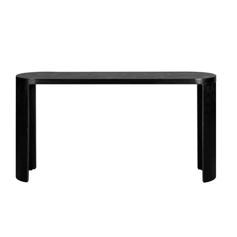 60 Tavolo Consolle da Ingresso Moderno, Tavolo da Corridoio con Piano Spesso e Gambe Curve Reversibili per Soggiorno o Ingresso - Panipeachy