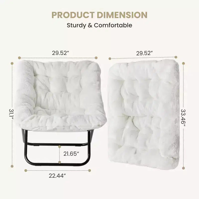TUYOHW Poltrone pieghevoli di grandi dimensioni in pelliccia sintetica, poltrone lounge imbottite per soggiorno, camera da letto