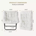 TUYOHW Poltrone pieghevoli di grandi dimensioni in pelliccia sintetica, poltrone lounge imbottite per soggiorno, camera da letto
