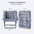 TUYOHW Poltrone pieghevoli di grandi dimensioni in pelliccia sintetica, poltrone lounge imbottite per soggiorno, camera da letto