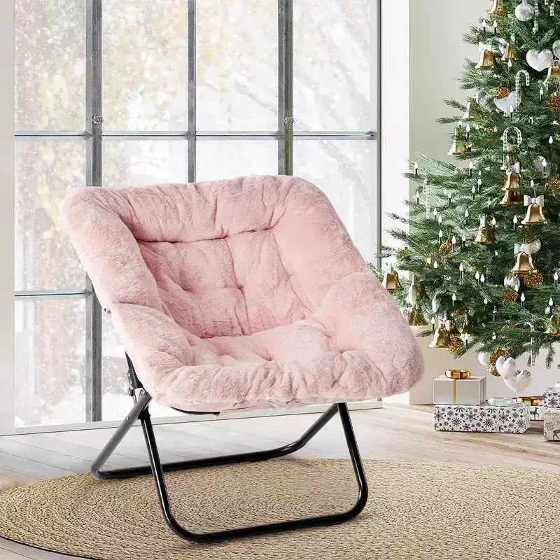 TUYOHW Poltrone pieghevoli di grandi dimensioni in pelliccia sintetica, poltrone lounge imbottite per soggiorno, camera da letto