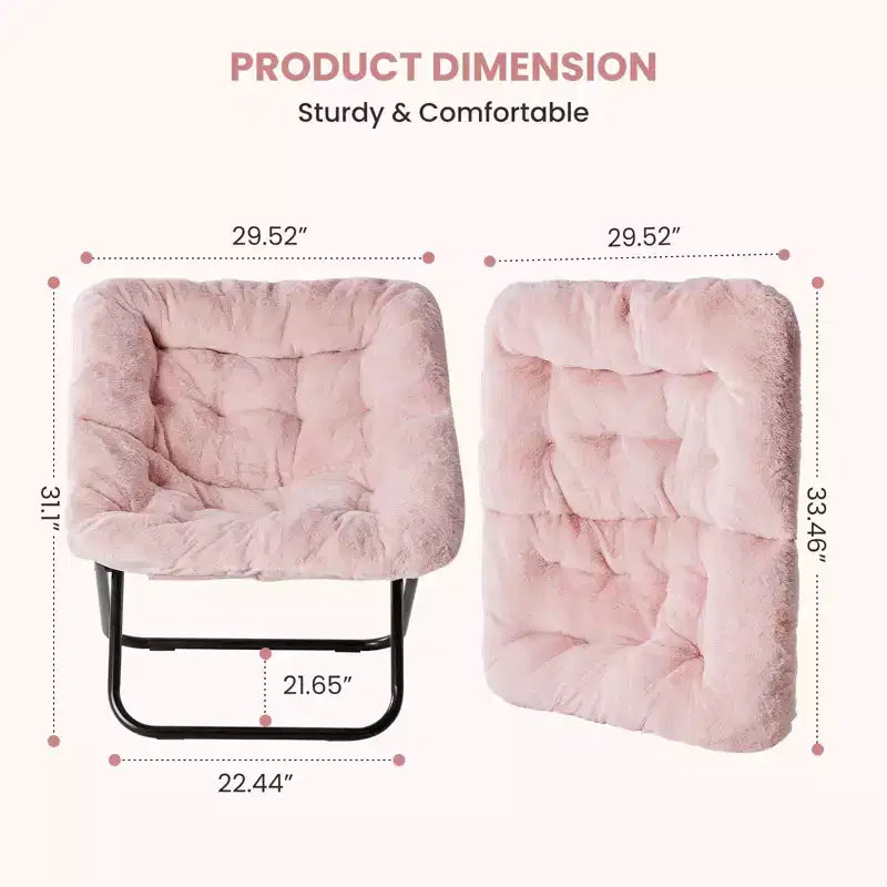 TUYOHW Poltrone pieghevoli di grandi dimensioni in pelliccia sintetica, poltrone lounge imbottite per soggiorno, camera da letto
