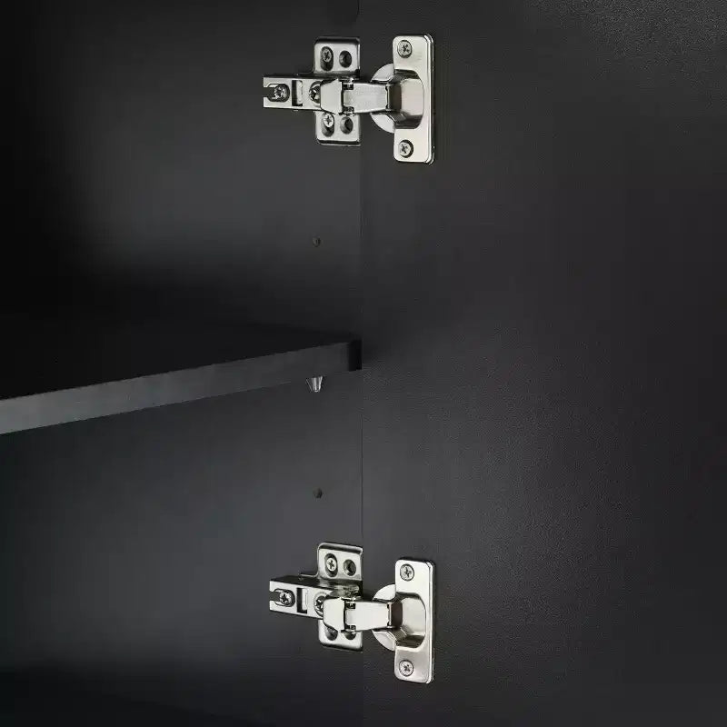 Mobile TV con ante in vetro per TV da 78", console multimediale in legno con ante ad arco, centro di intrattenimento con ripiani regolabili