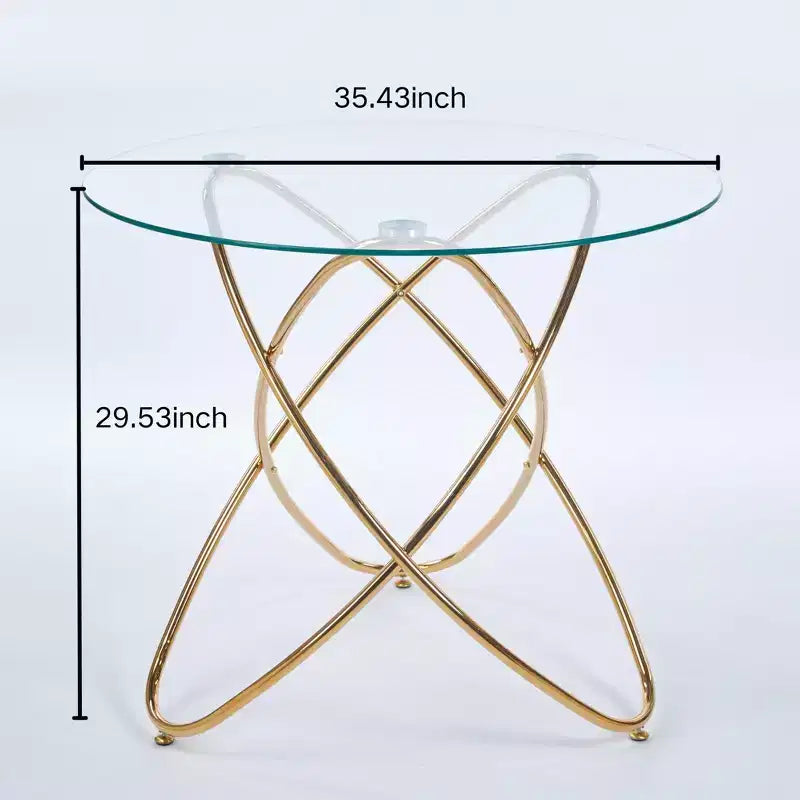 Tavolino da divano con gamba in metallo e vetro temperato, moderno tavolo salvaspazio per cucina, soggiorno, ufficio, balcone
