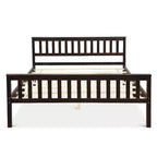 Costway Wood Bed Frame Wooden Slat Support Platform w/ Headboard Queen Size