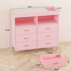 Cassettiera fasciatoio con cassetti, Cassettiera per bambini con piano fasciatoio, Presa elettrica, Organizzatore per la cameretta per neonati con postazione cambio pannolini
