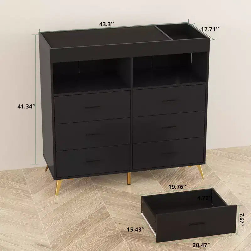 Cassettiera fasciatoio con cassetti, Cassettiera per bambini con piano fasciatoio, Presa elettrica, Organizzatore per la cameretta per neonati con postazione cambio pannolini