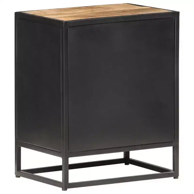 vidaXL Comodino 40x30x50 cm Legno di Mango Grezzo e Rattan Naturale