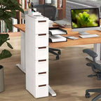 Mobile Contenitore Stretto a 6 Cassetti con Maniglie e Ruote, Costway