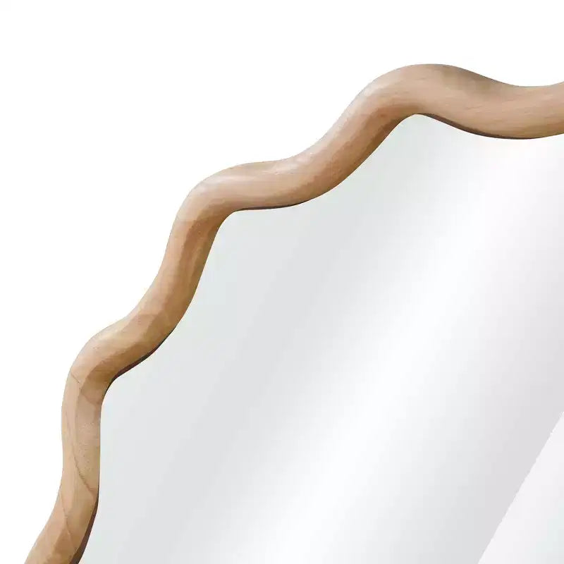 Whisen 36 Specchio Decorativo Onde Rotonde, Cornice in Legno Massello, Ingresso