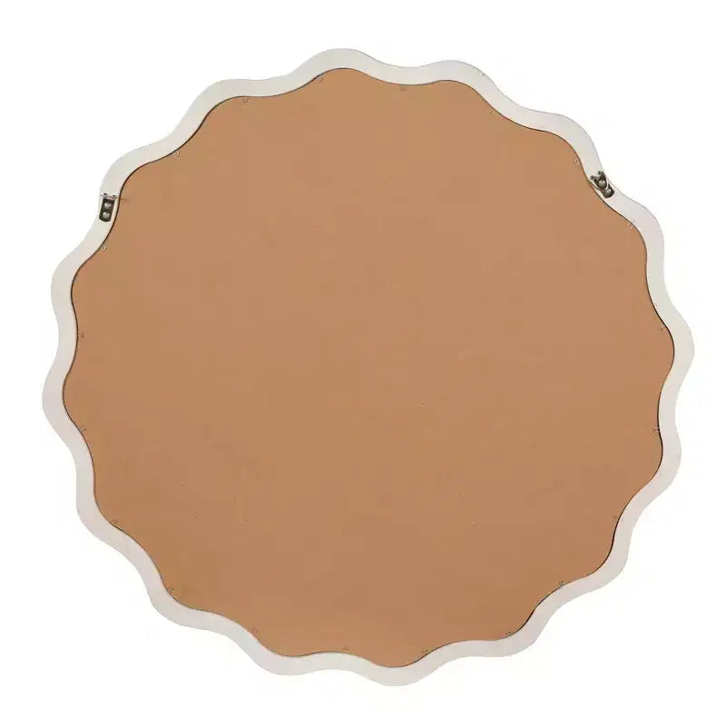 Whisen 36 Specchio Decorativo Onde Rotonde, Cornice in Legno Massello, Ingresso