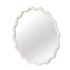 Whisen 36 Specchio Decorativo Onde Rotonde, Cornice in Legno Massello, Ingresso