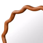 Whisen 36 Specchio Decorativo Onde Rotonde, Cornice in Legno Massello, Ingresso