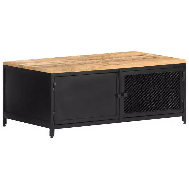 vidaXL Tavolino da caffè 89,9x50x37,1 cm in Legno Massello di Mango Grezzo