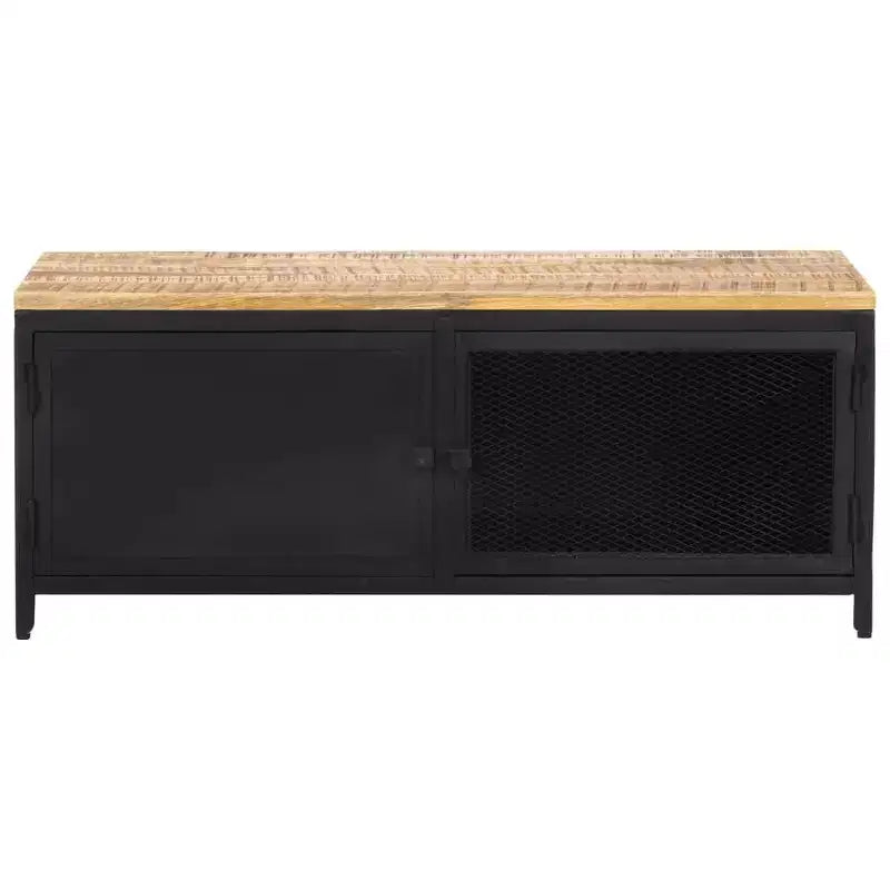 vidaXL Tavolino da caffè 89,9x50x37,1 cm in Legno Massello di Mango Grezzo