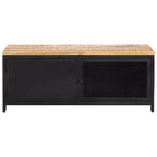 vidaXL Tavolino da caffè 89,9x50x37,1 cm in Legno Massello di Mango Grezzo