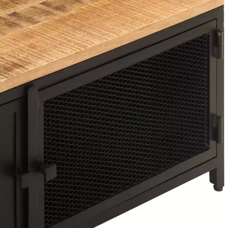 vidaXL Tavolino da caffè 89,9x50x37,1 cm in Legno Massello di Mango Grezzo
