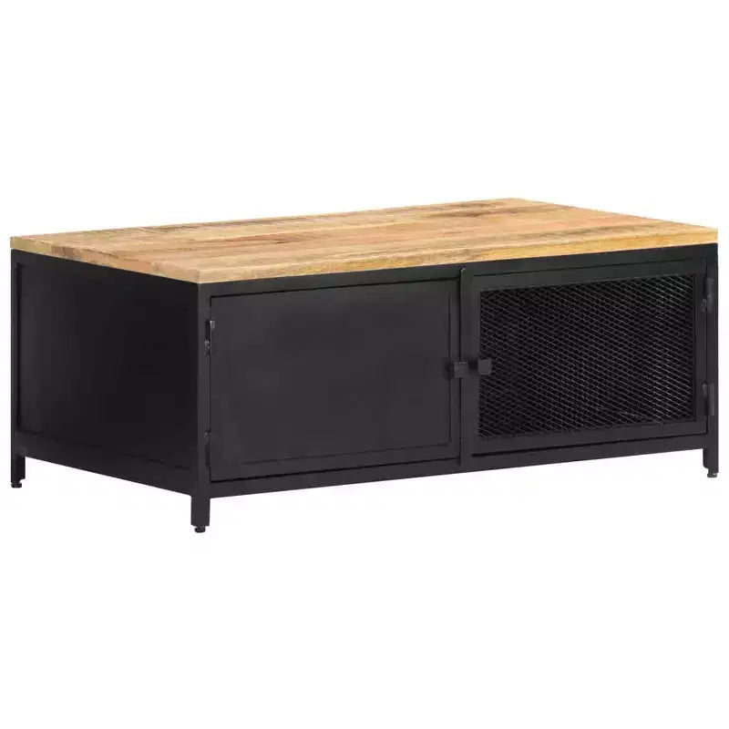 vidaXL Tavolino da caffè 89,9x50x37,1 cm in Legno Massello di Mango Grezzo