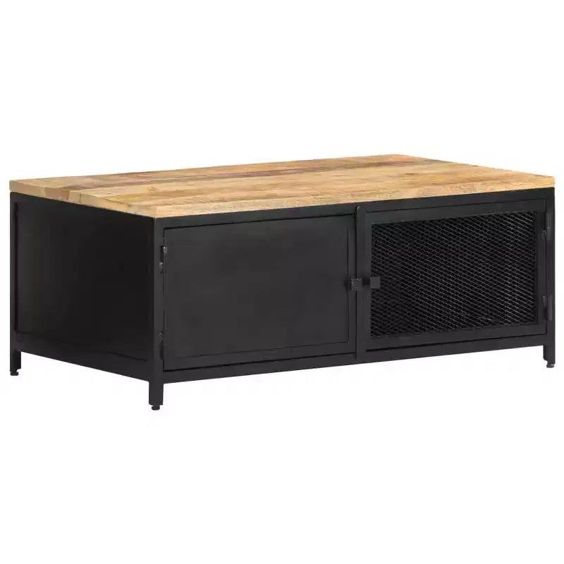 vidaXL Tavolino da caffè 89,9x50x37,1 cm in Legno Massello di Mango Grezzo
