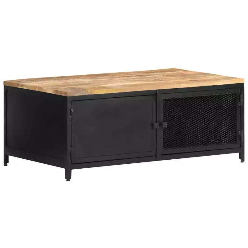 vidaXL Tavolino da caffè 89,9x50x37,1 cm in Legno Massello di Mango Grezzo
