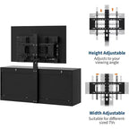 Mobile TV a 9 cassetti con zona TV integrata, grande console contenitore per TV a schermo piatto fino a 85 pollici, centro multimediale multifunzionale per soggiorno