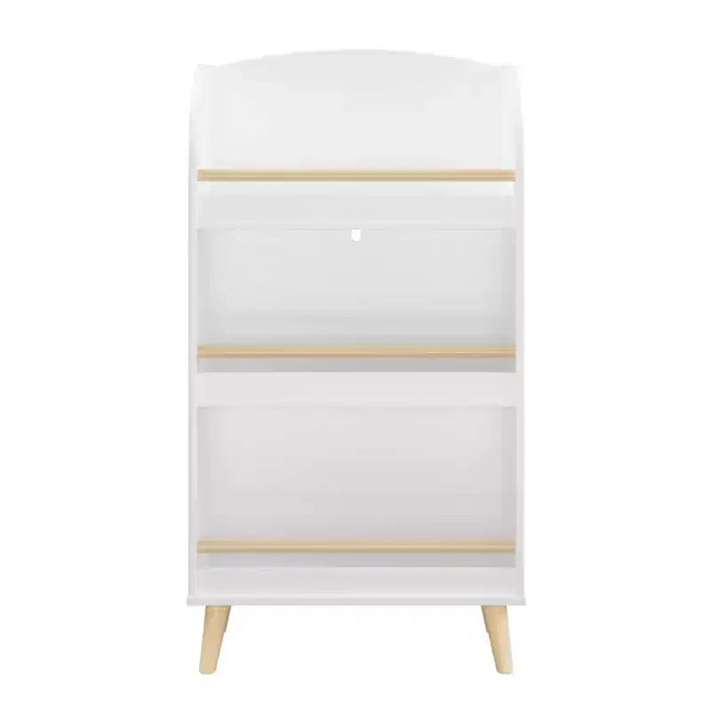 Libreria a 3 ripiani e mobile portaoggetti per giocattoli per camera da letto e soggiorno, bianco